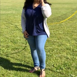 Light wash skinny jeans